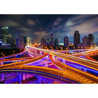 Enjoy Puzzle - 1275 - Shanghai Downtown at Night - 1000 db-os puzzle