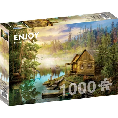 Enjoy 1602 - A Log Cabin on the River - 1000 db-os puzzle