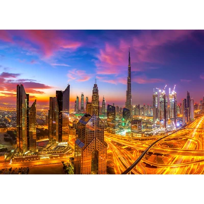 Enjoy Puzzle - 2077 - Morning Over Dubai Downtown - 1000 db-os puzzle