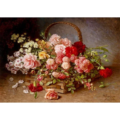 Enjoy 1530 - A Basket of Roses and Carnations - 1000 db-os puzzle