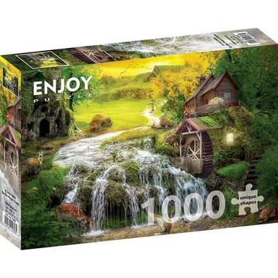 Enjoy Puzzle - 1608 - A Log Cabin by the Magic Creek - 1000 db-os puzzle