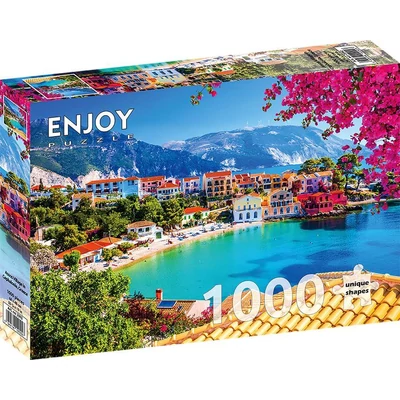 Enjoy Puzzle - 2092 - Assos Village in Cephalonia, Greece - 1000 db-os puzzle