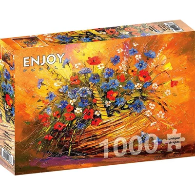 Enjoy 1687 - Basket with Flowers - 1000 db-os puzzle