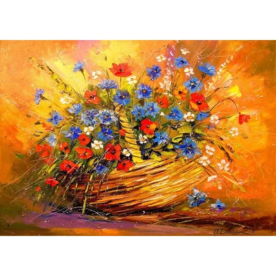 Enjoy 1687 - Basket with Flowers - 1000 db-os puzzle