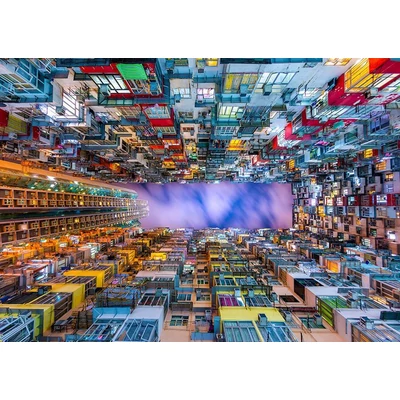 Enjoy 1290 - Colorful Apartment Building, Hong Kong - 1000 db-os puzzle
