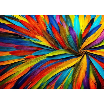 Enjoy Puzzle - 2133 - Colorful Feathers - 1000 db-os puzzle