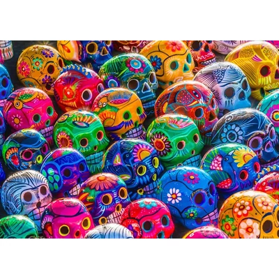 Enjoy 1464 - Colorful Skulls - 1000 db-os puzzle