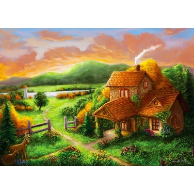 Enjoy Puzzle - 1928 - Cottage at Dusk - 1000 db-os puzzle