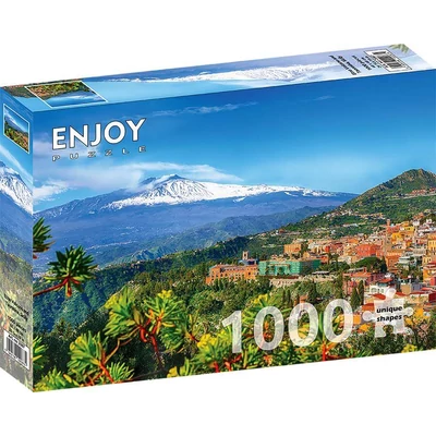 Enjoy Puzzle - 2087 - Etna Volcano and Taormina, Sicily - 1000 db-os puzzle