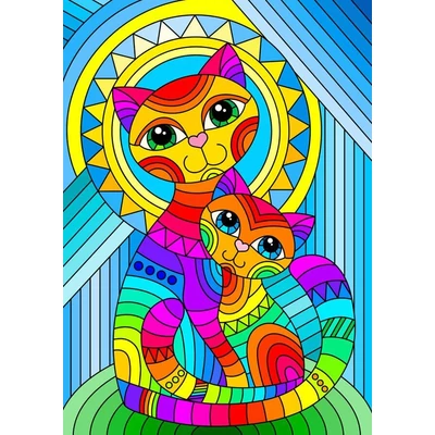 Enjoy Puzzle - 2122 - Inseparable Cat and Kitten - 1000 db-os puzzle