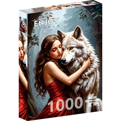 Enjoy Puzzle - 2165 - Lady and the Wolf - 1000 db-os puzzle