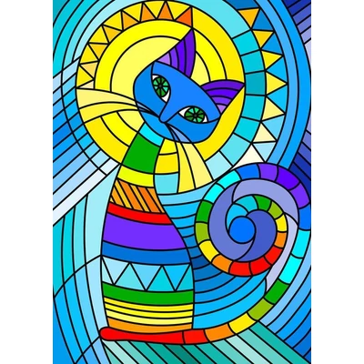 Enjoy Puzzle - 2121 - Ornamental Cat - 1000 db-os puzzle