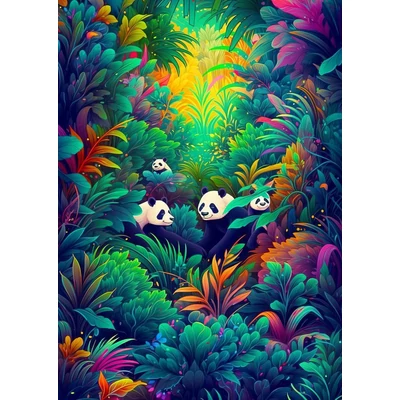 Enjoy Puzzle - 2220 - Panda Haven - 1000 db-os puzzle