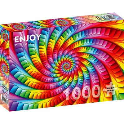 Enjoy Puzzle - 1635 - Psychedelic Rainbow Spiral - 1000 db-os puzzle