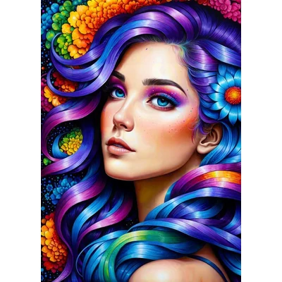 Enjoy 2172 - Rainbow Flower Portrait - 1000 db-os puzzle