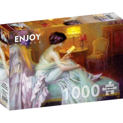 Enjoy Puzzle - 1539 - Reading at Lamp Light - 1000 db-os puzzle