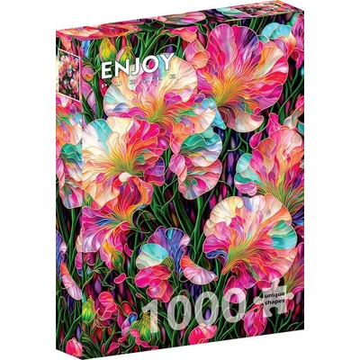 Enjoy 2330 - Sweet Peas Stained Glass - 1000 db-os puzzle
