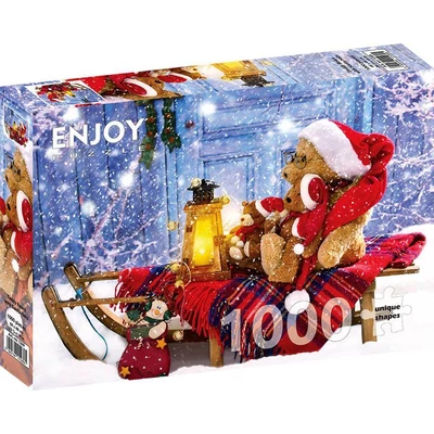 Enjoy 1269 - Teddy Bears with Santa Hats - 1000 db-os puzzle