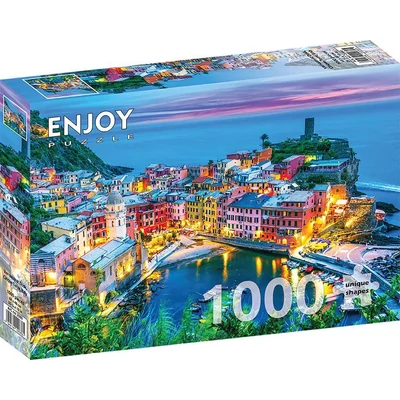 Enjoy Puzzle - 2080 - Vernazza at Dusk, Cinque Terre, Italy - 1000 db-os puzzle