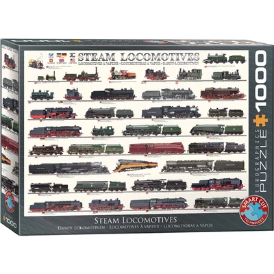 EuroGraphics 6000-0090 - Steam Locomotives - 1000 db-os puzzle