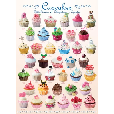 EuroGraphics 6000-0409 - Cupcakes - 1000 db-os puzzle