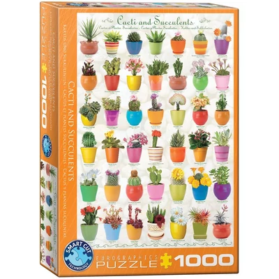 EuroGraphics 6000-0654 - Cacti and Succulents - 1000 db-os puzzle