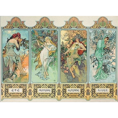 EuroGraphics 6000-0824 - The Four Seasons, Mucha - 1000 db-os puzzle