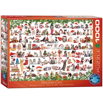 EuroGraphics 6000-0940 - Holiday Cats - 1000 db-os puzzle