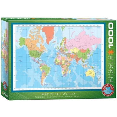 EuroGraphics 6000-1271 - Map of the World - 1000 db-os puzzle