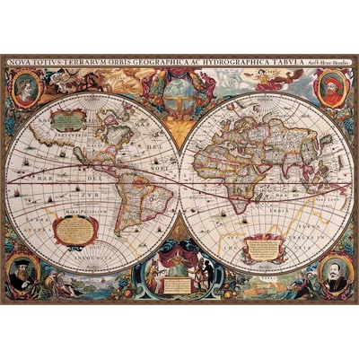 EuroGraphics 8220-1997 - Antique World Map - 2000 db-os puzzle
