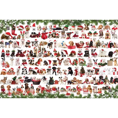 EuroGraphics 8051-0939 - Holiday Dogs - 1000 db-os puzzle fém dobozban