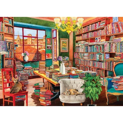 EuroGraphics 6000-5888 - The old library - 1000 db-os puzzle