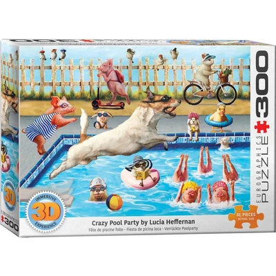 EuroGraphics 6331-5878 - Crazy Pool Day by Lucia Heffe - 300 db-os 3D Lenticular puzzle