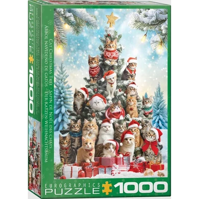 EuroGraphics 6000-6072 - Christmas Tree Cats - 1000 db-os puzzle