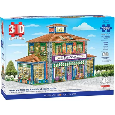 EuroGraphics 9910-6046 - Bookstore - 1389 db-os 3D puzzle