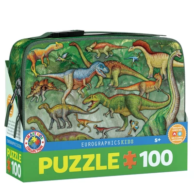 EuroGraphics 9100-0098 - Dinosaur uzsonnás doboz - 100 db-os puzzle