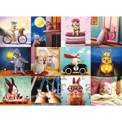 EuroGraphics 6000-5693 - Funny Bunnies, Lucia Heffernan - 1000 db-os puzzle