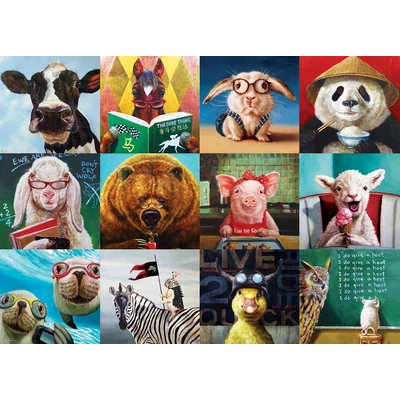 EuroGraphics 6000-5524 - Funny Animals, Lucia Heffernan - 1000 db-os puzzle