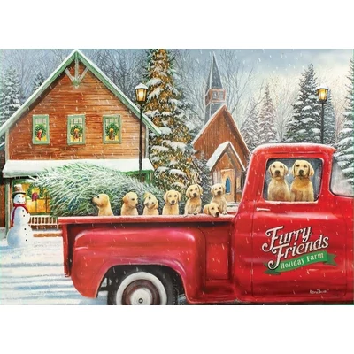 EuroGraphics 6000-5575 - Furry Friends Holiday Farm, Kevin Daniel - 1000 db-os puzzle