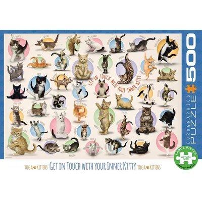 EuroGraphics 6500-0991 - Yoga Kittens - 500 db-os puzzle