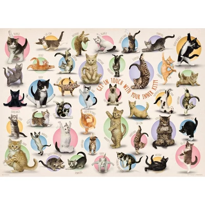 EuroGraphics 6500-0991 - Yoga Kittens - 500 db-os puzzle