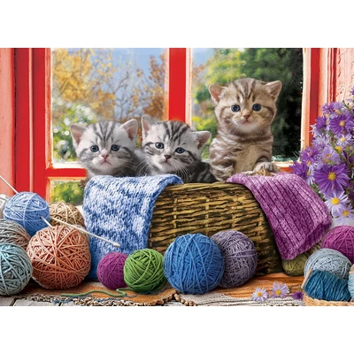 EuroGraphics 8500-5500 - Knittin&#039; Kittens - 500 db-os puzzle