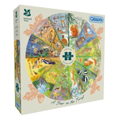 Gibsons G3709 - National Trust A Year in the Forest - 500 db-os Kör puzzle