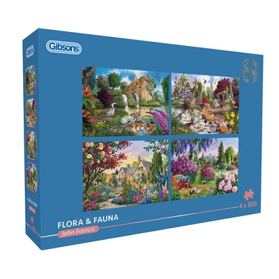 Gibsons G5025 - Flora &amp; Fauna - 4x500 db-os puzzle