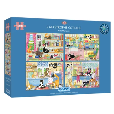 Gibsons G5062 - Catastrophe Cottage - 4x500 db-os puzzle