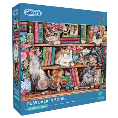 Gibsons G6404 - Puss Back in Books - 1000 db-os puzzle