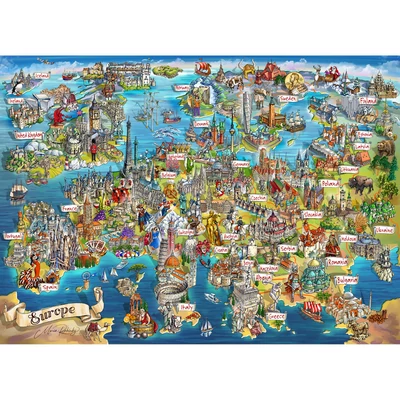 Gibsons G7130 - Exploring Europe - 1000 db-os puzzle