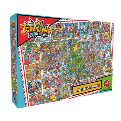 Gibsons G7166 - Jokesaws - Crackers for Christmas - 1000 db-os puzzle