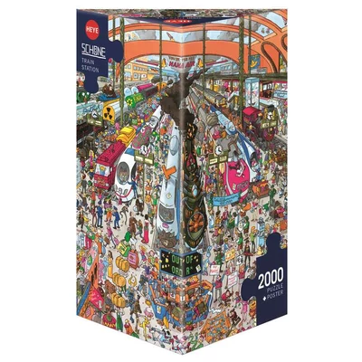 Heye 29730 - Triangular puzzle - Vasútállomás, Schöne - 2000 db-os puzzle 