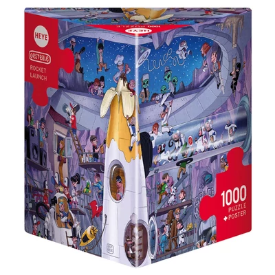 Heye 29790 - Triangular puzzle - Rocket Launch, Oesterle - 1000 db-os puzzle